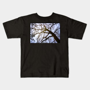 Leaning Tree Skeleton Kids T-Shirt